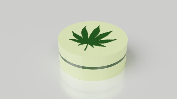 magnétique broyeur vert cannabis cbd 3d print model - Mito3D