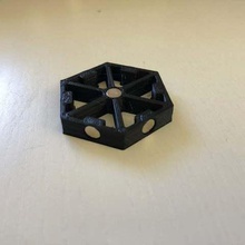 magnetische Sechskant-Anschluss axolote hex Spiel Spiele Gelände magnetic magnet hexagon gloomhaven 3d print model - Mito3D