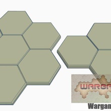 magnetic hex tile blank cluster set 2 items game battletech terrain map scale 3d print model - Mito3D