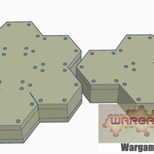 magnetisch verhexen Fliese Hügel Niveau Steigleitung Cluster einstellen 2 Artikel Spiel Battletech Terrain Karte Rahmen 3d print model - Mito3D