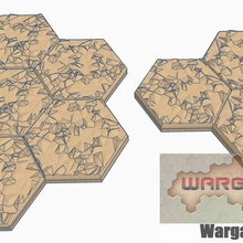 magnetisch verhexen Fliese Rau Boden Cluster einstellen 2 Artikel Spiel Battletech Terrain Karte Rahmen 3d print model - Mito3D