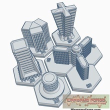 magnetisch verhexen Fliese sci fi Gebäude einstellen 1 5 Artikel Spiel Battletech Terrain Karte Rahmen 3d print model - Mito3D