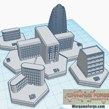 magnético maleficio loseta sci fi edificio conjunto 2 5 artículos juego battletech terreno mapa escala 3d print model - Mito3D