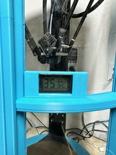 magnetic hygrow temp mount curved flat v400 encloser 3d printer temperature hygrometer flsun 3d print model - Mito3D