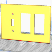 magnetic light switch plate cover 3d print model - Mito3D