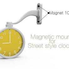 magnetic mount street style clocks fashion clock accessories 3d print model - Mito3D