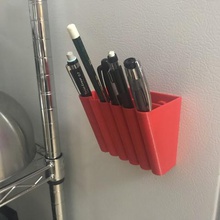 magnético de porta-lápis a casa caneta titular recipiente art fornecimento material escritório 3d print model - Mito3D