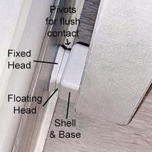 magnetic profile floating head door catch - medium pull