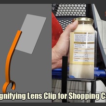 Lupe clip Einkaufswagen verschiedene Objektiv Vergrößerungsglas 3d print model - Mito3D