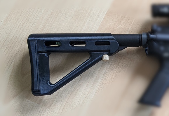 magpul ctr stil tamamen basılı buttstock oyun airsoft tampon tüp stok mevcut yazdırılabilir m4 3d print model - Mito3D