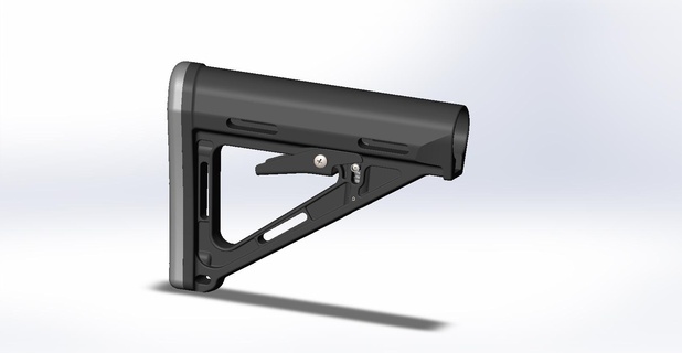 magpul moe stock gun weapons accessories ar15 m4a1 m4 ak 3d print model - Mito3D