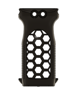 magpul style larger pattern hex foregrip ar15 mapul gun air soft grip 3d print model - Mito3D