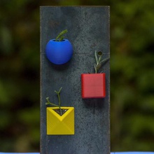 riviste magnetico vasi di fiori casa organico geometrica art giocattolo vaso erbacee la pianta bauhaus desing opere d'arte 3d print model - Mito3D