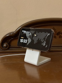 Magsafe carregador Iphone ficar pé maçã easytoprint ios17 doca phone 3d print model - Mito3D