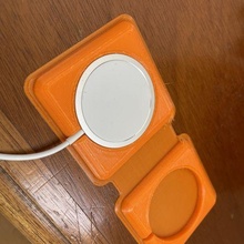 Magsafe dual caso bainha tpu gadget Iphone airpods fio base estação ficar pé carregar cobrando maçã celular samsung 3d print model - Mito3D
