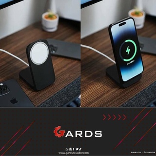 Magsafe Iphone ficar pé maçã modo espera magnético carregar fio carregador suporte cabine 3d print model - Mito3D