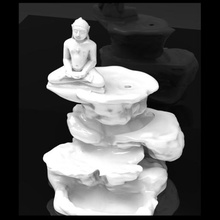 mahaveer bhagwan smoke backflow mountain jain art 3d print model - Mito3D