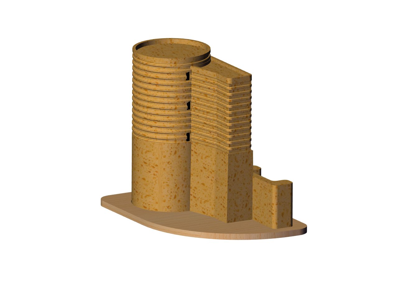 fanciulla Torre standard castelli edifici 3D print model - Mito3D