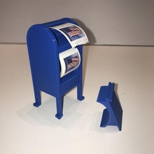 Mail Box Stempel Spender Briefmarken rollen 3d print model - Mito3D