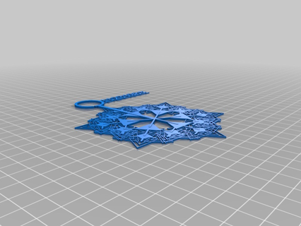 mailable snowflake 3 customized decor decoration deco home 3d print model - Mito3D