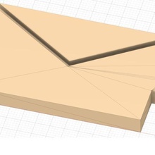 mailbox keychain mail letter post key fun 3d print model - Mito3D