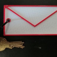 Briefkasten Schlüsselbund Schmuck Briefumschlag Schlüssel Kette Brief Mail Schlüsselanhänger 3d print model - Mito3D