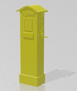 mailbox reichspost postbox post model making railroad modeltrain rklin h0 train scale 3d print model - Mito3D