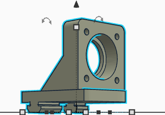 main-base remix v-rail mount trimed bowden extruder ender 3 gimbal 3d printer extruders 3d print model - Mito3D