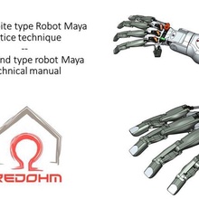 Main droite Roboter robotique 3d print model - Mito3D