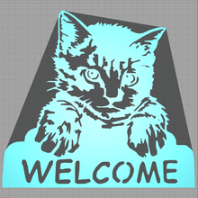 hoş geldiniz maine coon kedi ev sohbet 3d print model - Mito3D
