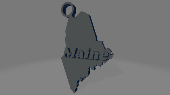 Maine chaveiro chaves EUA América Unidos estados lembrança americano Portland Lewiston Bangor 3d print model - Mito3D