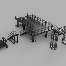 maintenance hanger bay scaffold gantry walk ways - diorama 3d print model - Mito3D