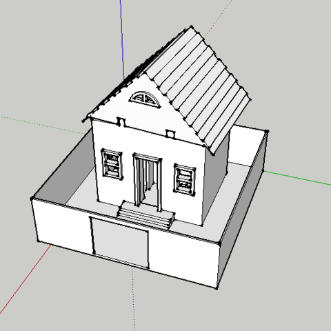 maison 3d house 3 rooms decoration architecture 3D print model - Mito3D