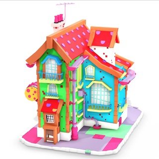 maison 5 casa hogar niño niños preescolar juguete 3d modelo pueblo dibujos animados edificio 3d print model - Mito3D