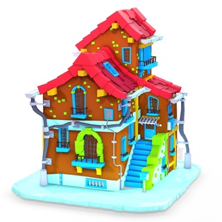 maison 7 house home child children's preschool toy 3d model kids town kid cartoon building 5 3d print model - Mito3D