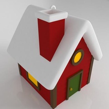 maison pour sapin nol ornement casa 3d print model - Mito3D