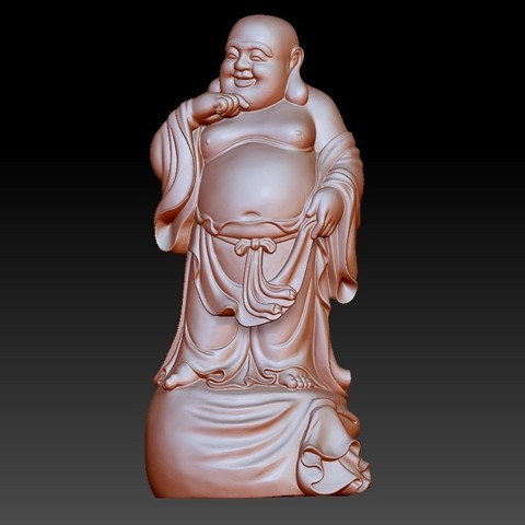 maitrey buddha art character maitreya buddhism religon god cnc statue sculpture 3d printable tradition china japan 3D print model - Mito3D