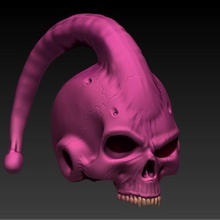 majin buu cráneo art calavera el craneo busto z la bola dragón 3d print model - Mito3D