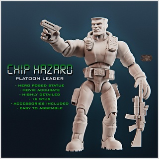 major chip hazard - platoon leader replica statue toy figure film movie action small soldiers posed 3d print model - Mito3D