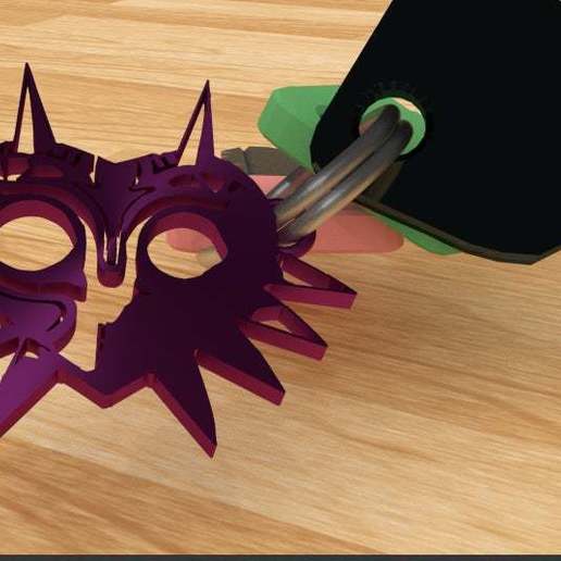 büyük dudaklar, küçük dudaklar maskesi Anahtarlık takı zelda majoras mask efsane 3D print model - Mito3D