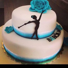 majorette sanat doğum günü kek Bayan kız Bale ballerine 3d print model - Mito3D
