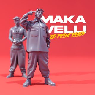 Makveli arte estátua escultura figura 2pac miniaturas humano estatuetas Tupac rapper esculturas corpo personagem oeste Costa resina 3d print model - Mito3D