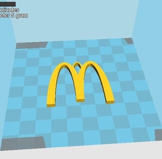 Makdon takı fob McDonald's 3d print model - Mito3D