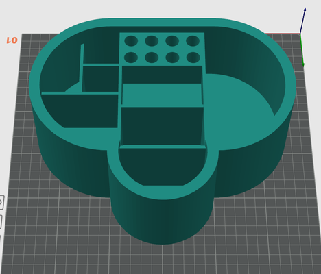 make up boîte pansement table espace rangement décoration verni clou rouge lèvres pinseau 3d print model - Mito3D