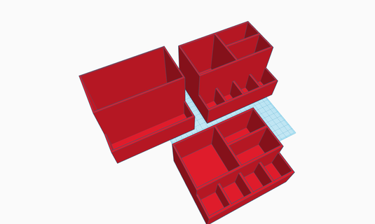 make up casi diverso dimensioni rendere trucco organizzatore ordine 3d print model - Mito3D