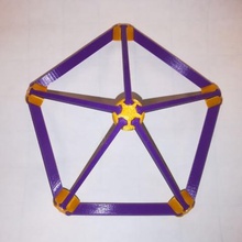 make your own platonic icosahedron snap art math model geometry 3d print model - Mito3D
