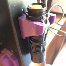 maker select v2 flashlight hook holder makerselect mods for monoprice 3d_printer_accessories 3d print model - Mito3D