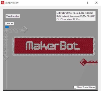 Makerbot Farbe Vorderseite Logo Werkzeuge 3d Drucker Teile 3d print model - Mito3D