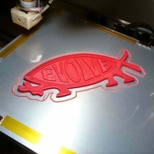 yapımcılar gelişmek çıkartma araba Darwin balık amblem logo işaretler_logları 3d print model - Mito3D