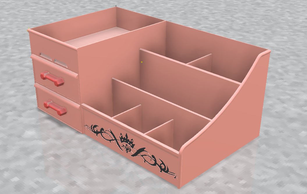 makeup organizer 3D print model - Mito3D